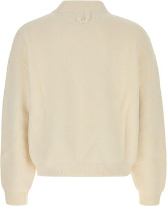 Jacquemus Mens Cotton-Polyamide Knit Sweater White