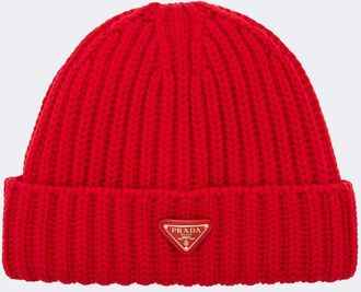 Prada Ribbed-knit virgin wool beanie