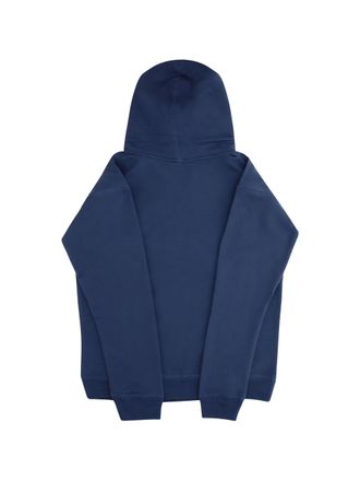 Gucci Logo-Embroidered Cotton Hoodie - Navy
