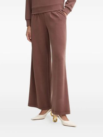BOSS pleated drawstring trousers - women - Polyester/Elastane/Modal - 38 - Brown