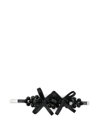 Simone Rocha crystal-embellished bow hair clip - Black