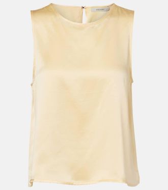Asceno Sofia silk charmeuse tank top