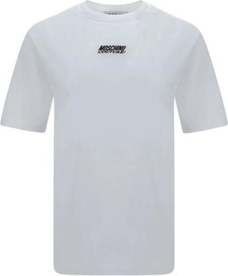 Moschino Katoenen Logo Print T-shirt - Heren - T-shirts - Wit - M - Katoen - Tops
