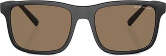 A|X Armani Exchange Occhiali da sole squadrati in acetato - MATTE BLACK