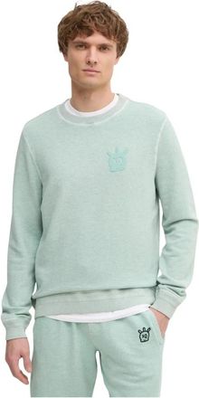 Zadig&Voltaire Round-neck Truien - Heren - Ronde hals truien - Groen - M - Katoen - Truien & Vesten