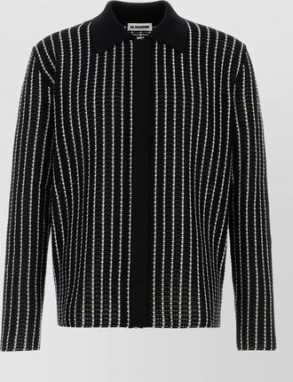 Jil Sander cotton crochet cardigan