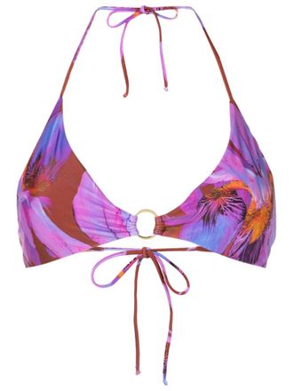 Lenny Niemeyer abstract-print bikini top - Purple