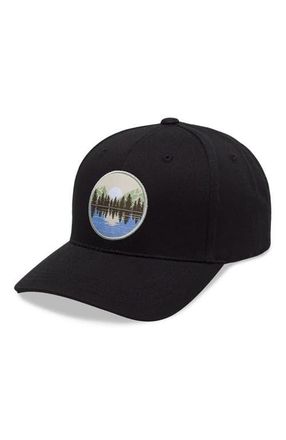 tentree Lake Patch Elevation Hat in Meteorite Black/light Moss at Nordstrom