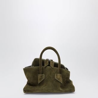 The Attico La Passeggiata Mini khaki green suede bag