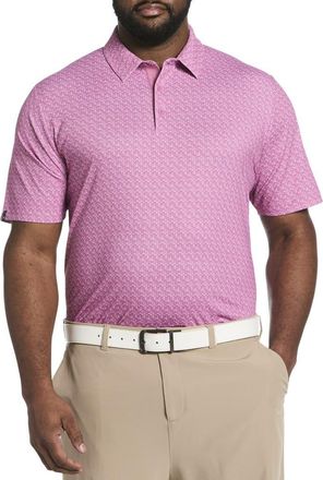 Callaway Big & Tall Chevron Print Polo Shirt V2 in Rose Bouquet at Nordstrom, Size Xx-Large