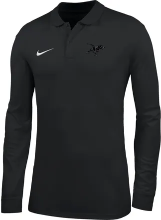 Nike Mens College (Prairie View A&M University) Dri-FIT Long-Sleeve Polo in Black | ZM04PYPVUN26-BLK