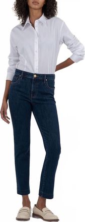 Kut from the Kloth Reese High Waist Ankle Straight Leg Jeans In Dark Wash