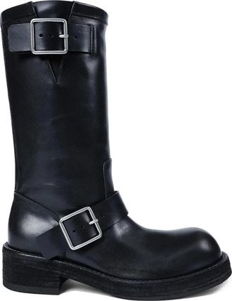 Ann Demeulemeester Sarith Engineer Bikerlaarzen met Gespen - Dames - Hoge Laarzen - Zwart - 37 EU - Leer - Schoenen
