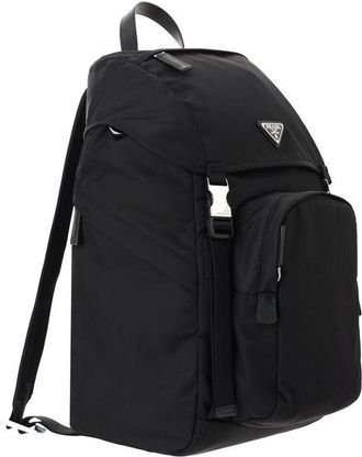Prada Mens Black Nylon Backpack