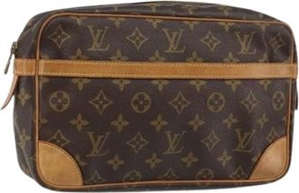 Louis Vuitton Pre-owned Clutches, female, Brown, Size: ONE SIZE Pre-owned Canvas Clutch