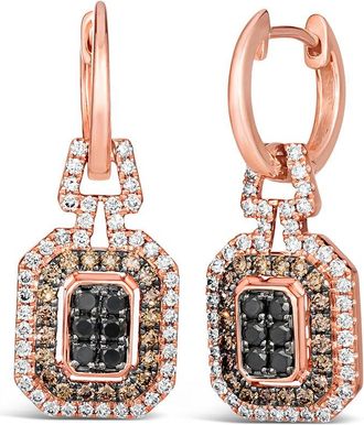 Le Vian Composite 14K Rose Gold 1.40 Ct. Tw. Diamond Dangle Earrings
