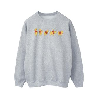 Disney Heren Winnie De Poeh Stretching Sweatshirt (Sportgrijs)