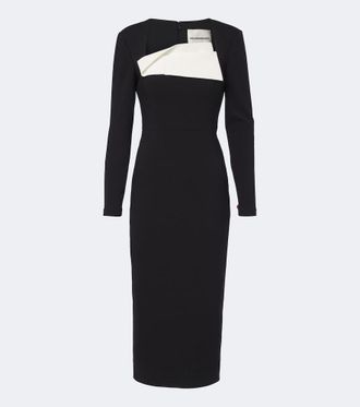 Roland Mouret Paneled cr&ecirc;pe cocktail dress