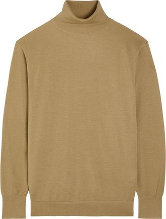 Toteme Turtle-neck Fine-knit Wool Jumper - Beige - S (UK8-10 / S)
