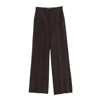Emme Di Marella Emme DI Marella - Egizio Wijde Broek - Dames - Broeken - Bruin - Maat: XS Viscose