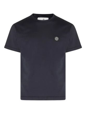Stone Island Navy Blue Cotton T-shirt
