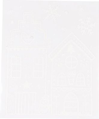 Maisons du monde Pegatinas navide&ntilde;as para ventanas y &aacute;rboles en blanco (x2)