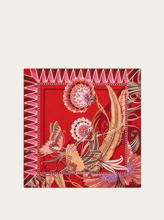Ferragamo Women Giada print silk scarf Red