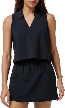 Travis Mathew Timeless Breezeblend Sleeveless Polo in Black at Nordstrom Rack, Size X-Large