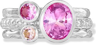 Dower & Hall Blush Twinkle Stacking Rings