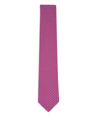 Ferragamo pilican-pattern tie - men - Silk - One Size - Red