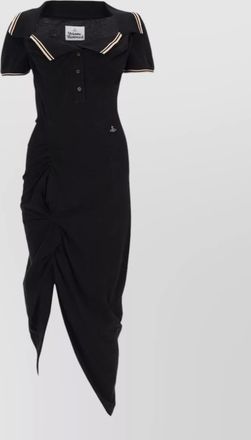 Vivienne Westwood cotton draped asymmetric midi dress