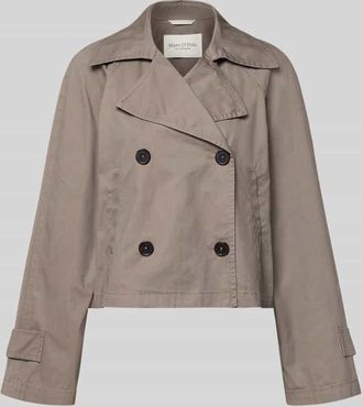 Marc O'Polo Relaxed Fit Trenchjacke aus Baumwolle in Taupe, Gr&ouml;&szlig;e 34