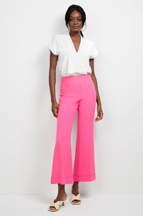 Trina Turk Loren Cropped Kick-Flare Pant