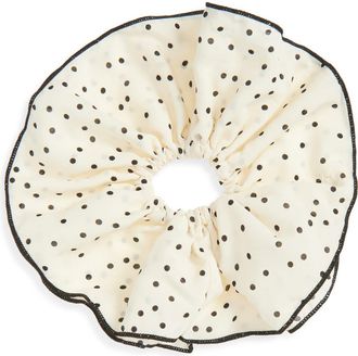 Tasha Polka Dot Scrunchies in Ivory at Nordstrom