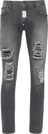 Philipp Plein Heren, Jeans, Grijs, Maat: W30 Denim