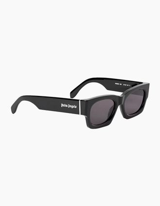 Palm Angels Mens Mens Bodie Rectangle Sunglasses - Black Dark Grey - Size: ONE size