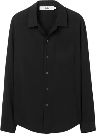 S&eacute;fr Hombre, Camisas, Negro, Talla: L