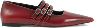 Vagabond Ballerine Hermine a punta con fibbia - Rosso
