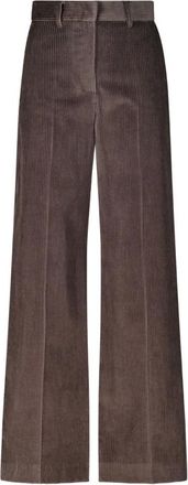 Max Mara Broeken, Dames, Bruin, XL, Katoen, Tania Wide Broeken