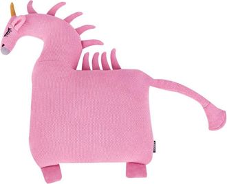 Beliani Beliani - Set of 2 Kids Cushions Unicorn Shaped Animal Pillow Cotton Soft Pink Lammi