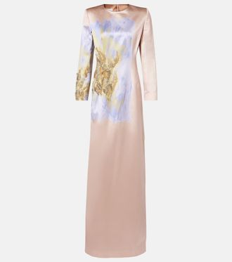 Dries Van Noten Sequined cotton and silk gown