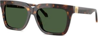 Versace Vierkante Zonnebril - Dames - Zonnebrillen - Bruin - 55 MM - Accessoires