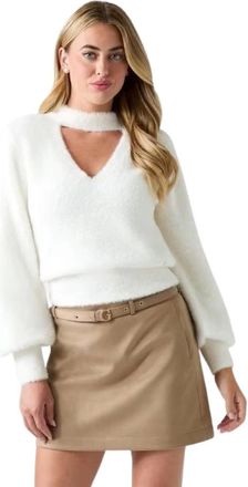 Guess Maglione con scollo a V Jaycee - - Knitwear - Donna - Bianco - XS