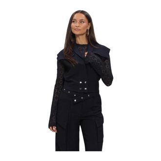 Aaiko Lies Twill PES 360 - Dames - Jassen - Blauw - Maat: XL Poliester
