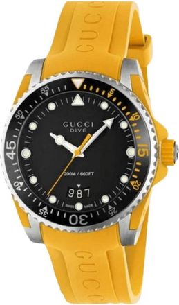 Gucci Duikhorloge - Heren - Horloges - Geel - ONE Size - Accessoires