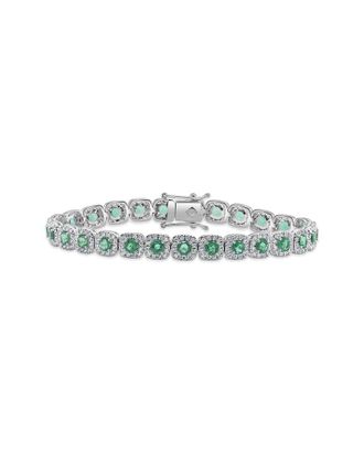 Sabrina Designs 14K 7.36 Ct. Tw. Diamond & Emerald Bracelet