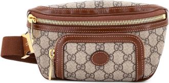 Gucci Interlocking G Patch GG Coated Canvas Large belt bag - Bruin