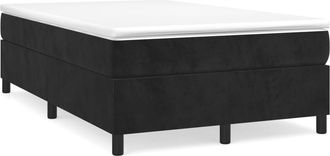 vidaXL Cama Box Spring Con Colch&oacute;n Terciopelo Negro 120x190 Cm Vidaxl