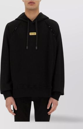 Versace Jeans Couture hoodie with drawstring hood and ribbed finish