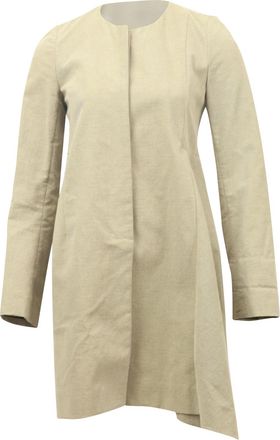 Marni Pre-owned Womens Long Coat in Beige Cotton - Size 2XS